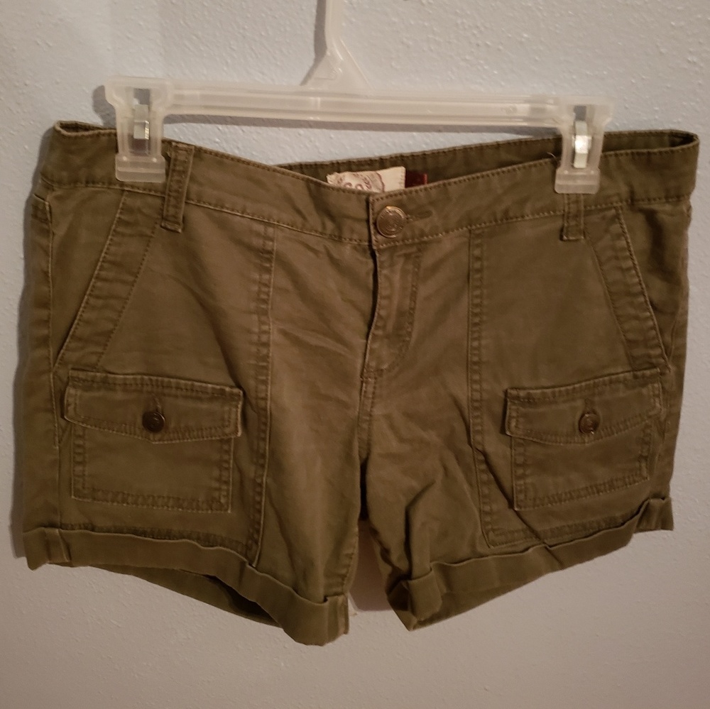 Army green shorts
